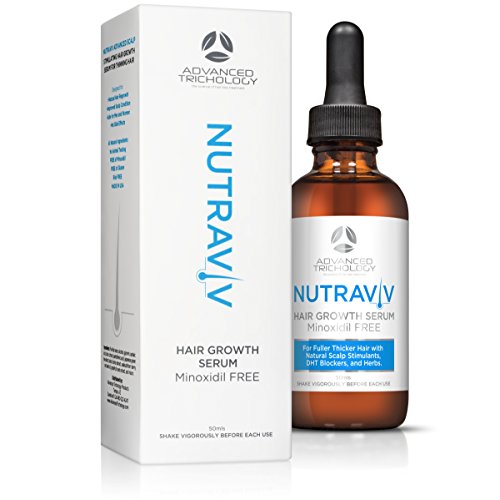 NutraViv Hair Growth Serum for Thinning Hair for Women and Men - natural DHT Blockers, Azelaic Acid, Green Tea, B Vitamins - Minoxidil FREE - Guaranteed Results - for All Hair Types - 4-6 Week Supply