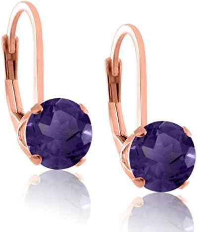 Cloverlon Rose golden Plated Silver-tone LeverBack Earrings Round 5mm - Many Colors