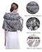 Chicer Wedding Faux Fur Shawl Bridal Faux Fur Shawl Wrap Stole Winter Faux Fur Coat for Bride and Bridesmaids(Grey)