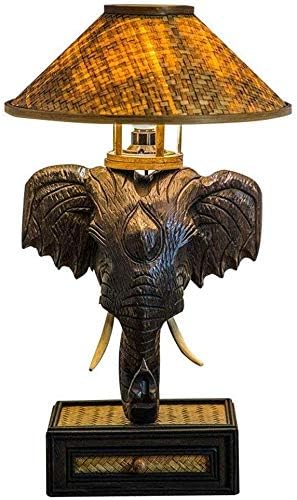 dbaf lampara de mesa elefante de madera