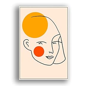 Framed Canvas Wall Art for Living Room, Bedroom Minimalist Abstract Canvas Prints for Modern Home Decoration Ready to Hang - 16"x24" inches