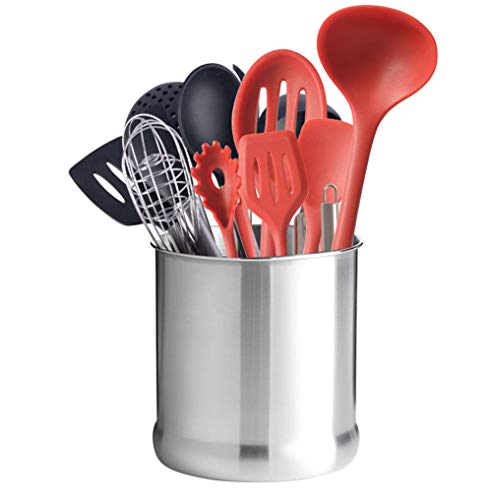 SZUAH Stainless Steel Utensil Holder, Large Capacity Kitchen Utensil Holder, Great for Large Cooking Tools, 7"X7"X7". - Thumbnail 5
