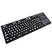 DSI LED Backlit Keyboard with Touchpad IP68 Waterproof Silicone JH-IKB110BL, Black