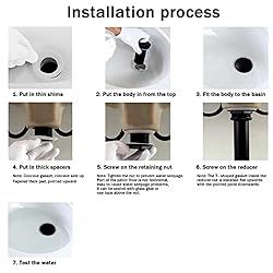 ZASLEME Bathroom Sink Drain Without Overflow, Push