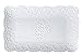 Jusalpha® White Rectangle Embossed Lace Plate-1 Piece (10 Inches, White)
