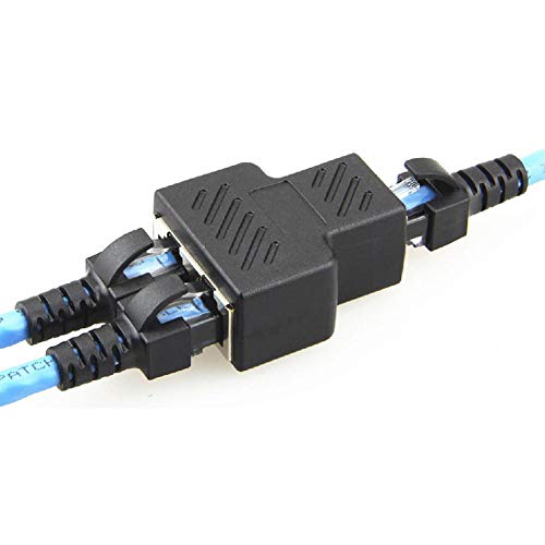 Topaty Network Cable Extension Splitter One-to-Two Converter Head CAT6 RJ45 CAT5 Network tee Head