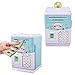 FEENM Electronic Password Piggy Bank Fingerprint Password Lock Mini ATM Money Saving Box Toy Electronic Coin Bank Great Gift Toy for Children Kids Blue