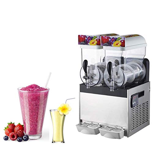 JIAWANSHUN 15L×2 Commercial Double tank Slush Frozen Drink Machine Slush Slushy Maker - Thumbnail 7