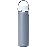 Simple Modern Mesa Sport Water Bottle with Covered Chug Lid | 30oz Cup Holder Friendly Insulated Stainless Steel Bottle for Gym, Sports and Travel | Costal Fog