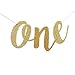 1st Birthday Baby Party Decoration High Chair Glitter Gold ONE Banner by Saundra Peal