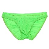 FEESHOW Men's Silky Bikini Briefs Bulge Pouch