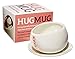 The Hug Mug Set for Chocolate Drinking Ceremony: White Ceramic Wide-Mouth, Handle-less Cup with Matching Saucer for Hot Chocolate, Max Brenner's Signature Cup