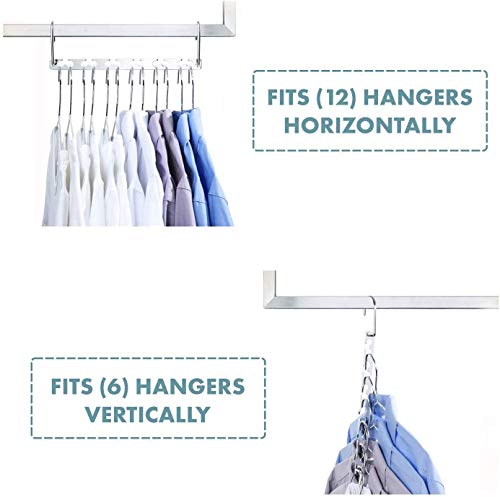 DECOZY-Magic-Clothes-Hangers-Smart-Closet-Saver-Pack-of-6--Heavy-Duty-Chrome-Steel-Space-Saving-Wonder-Hanger-Wardrobe-Organizer-System-for-Wrinkle-Free-Organization