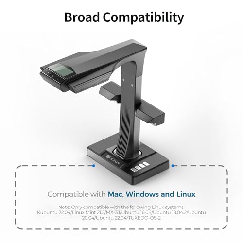 CZUR ET24 Pro Professional Scanner for Books and Documents HD 24 MP Camera, 3rd Generation Technology, A3 Scan, 180+ Language Recognition, HDMI Support, Windows/MacOS/Linux Compatible