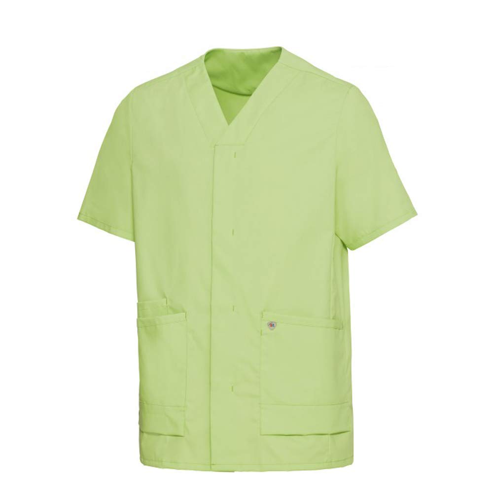 BP 1765-241-0078-XLn Unisex Super Light Fabric Slip On Casack, 49% Cotton/48% Polyester/3% Elastolefin, Light Green, XL Size