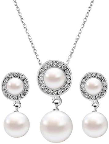 AUWU Delicated Bride Wedding Pear Sparkling Shining Rhinestone Necklace Earrings Kit Lady Gift Jewelry Set