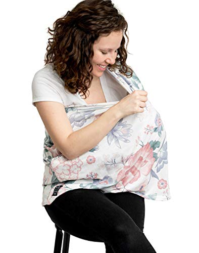 Moody Park - (Olivia) Floral Nursing Cover Carseat Canopy, Carseat Covers for Babies - Thumbnail 2