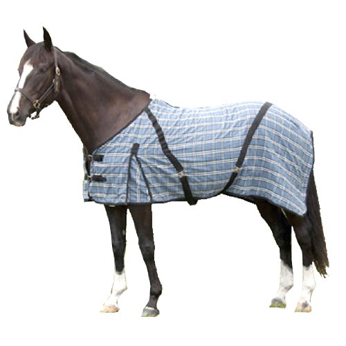 Intrepid International Horse Day Sheet, Blue Plaid, 51