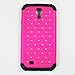 Leegoal(TM) Pink Deluxe Xshield Hybrid Gel Rhinestone Bling Case Cover for Samsung Galaxy S4 i9500+ Pen Stylus
