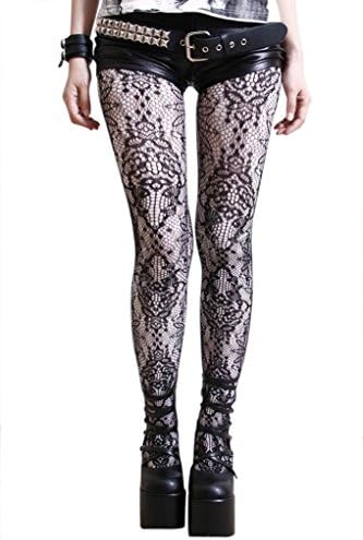 Meriling Romantic Vintage French Crochet Lace Tights Pantyhose
