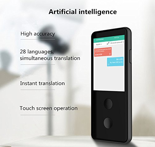 M3M Smart Language Translator Wifi Global Online 35 Languages Instant Voice Synchronization Translation Learning Travel Business Conference(Upgraded Version),Black - Thumbnail 4