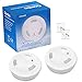 2 Pack Photoelectric Smoke and Carbon Monoxide Detector,9V Battery Operated Combination Fire Alarm and CO Detector