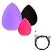 [Updated Version] 3pcs Soft Flawless Makeup Blender Sponge Bonus with Makeup Hairbands, Miayon Applicator Beauty Blender Puff Set Foundation Blending Blush Concealer Eye Face Powder Cream