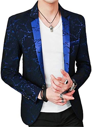 Manmaster マンマスター テーラードジャケット ブレザー 総柄 ステージ衣装 メンズ 激安 一つボタン Ch546