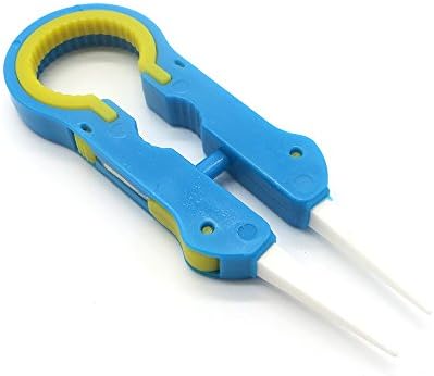 Elemyth Multi-Functional Ceramic Tweezers Non-Conductive and Heat Resistant Coil Pinching Mini Strap Wrench with phillips and slotted screwdriver