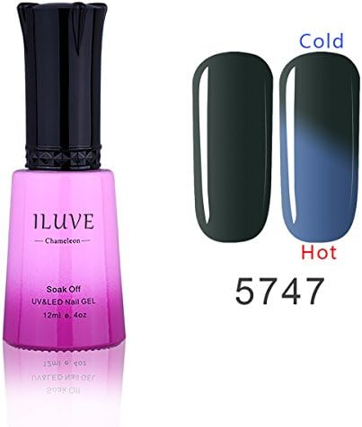 iLuve Long Lasting Soak Off Chameleon Temperature Colour Change Nail Polish with 60 Color Choices | 1 bottle with 12ml UV Gel Polish of Color #5747