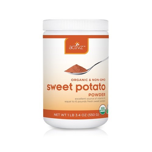 Organic Whole Food Sweet Potato Powder by Activz 550 Gram container
