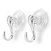 Healthyezz Suction Cup Hooks - Ideal Shower Hook - Hooks for Shower and Kitchen Pack of 2