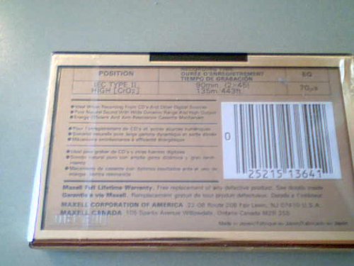 Maxwell XLII90 High Bias one cassette, 90 minutes Recording IEC Type II High - Thumbnail 6
