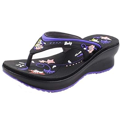 Amazon.com: Comfort Cushion Platform Sandals & Flip-Flops for Women, Ergonomic Sole: Shoes