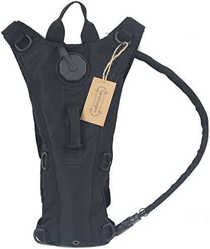 Iwalouges 3 Liter Tactical Hydration Pack Bladder Water Bag Pouch Backpack Reservoirs for Hiking Climbing Running 3L Outdoor Men Women