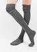 WOWFOOT Ladies' Knit Over The Knee High Socks Women Girl Slouch Stockings Boots