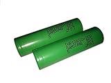2 Samsung INR18650-25R 18650 2500mAh 3.6v Rechargeable Flat Top Batteries (Blue/Green assorted)
