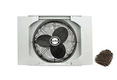9166 Fan Airking 20" Whole House, Window (Complete Set) w/ Bonus: Premium Microfiber Cleaner Bundle
