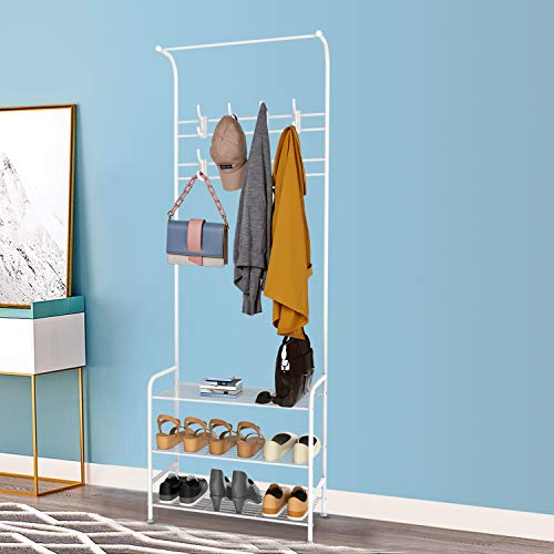 alvorog-Entryway-Coat-Rack-Shoe-Bench-3-in-1-Hall-Tree-3-Tier-Storage-Shelves-with-16-Hooks-Multifunctional-Hallway-Organizer-Easy-Assembly-White