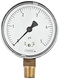 NOSHOK 200 Series Steel Dry Dial Indicating Low Pressure Diaphragm Gauge with Bottom Mount, 2-1/2