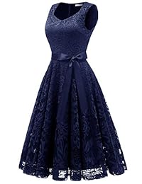Gardenwed Elegante Floral de Encaje Vestidos de Dama de honor sin Mangas Cuello en V Vestidos formales de Cóctel para las Mujeres