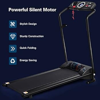 gymax folding electric treadmill