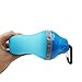 Pet Bottle, PYRUS Portable Silicone Folding Pets Bowl Travel Pet Canteen Outdoor Collapsing Water Feeding Bottles Kettle with Carabiner Clip for Dogs Cats 400 ML (Blue)