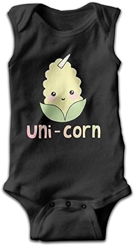 Unicorn and Uni-Corn Unisex Baby 100% Cotton Sleeveless Lap Shoulder Bodysuits