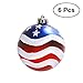 LUOEM Patriotic Ball Ornaments July of 4th Ball Hanging Independence Day Party Decor Holiday Wedding Tree Decorations 6pcs primary