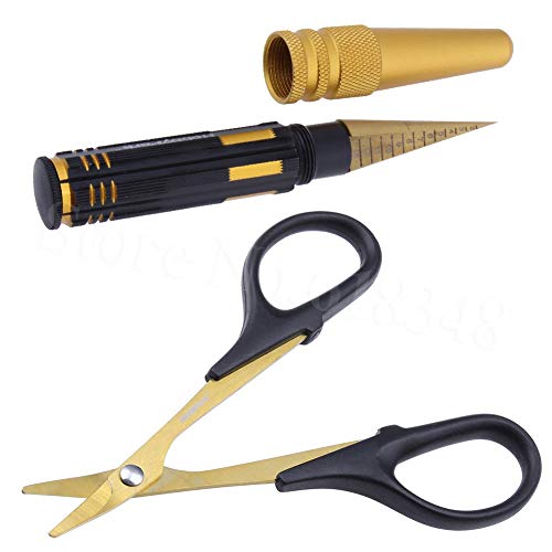 Studyset Body Reamer 0-14mm Hole Puncher / Curved Scissors Set for RC Car Bodyshell Hobby Repair Tools Hole Puncher