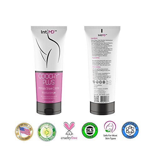 IntiMD COOCHY PLUS (3 Pack) Intimate Shave Cream Rash-Free With MOISTURIZING+ 8oz