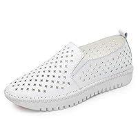 JIAW Summer Female College Wind Fashion Hollow White Shoes Breathable Soft Bottom Casual White Sandals