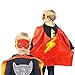 Justice League Superheros Cape and Mask Bonus Stickers with Original Superheros Emblem for Kids