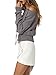Simplee Apparel Women's Drop Shoulder Ribbed Lace Up Knit Crop Sweatshirt, Grey, One Size=US 0-10